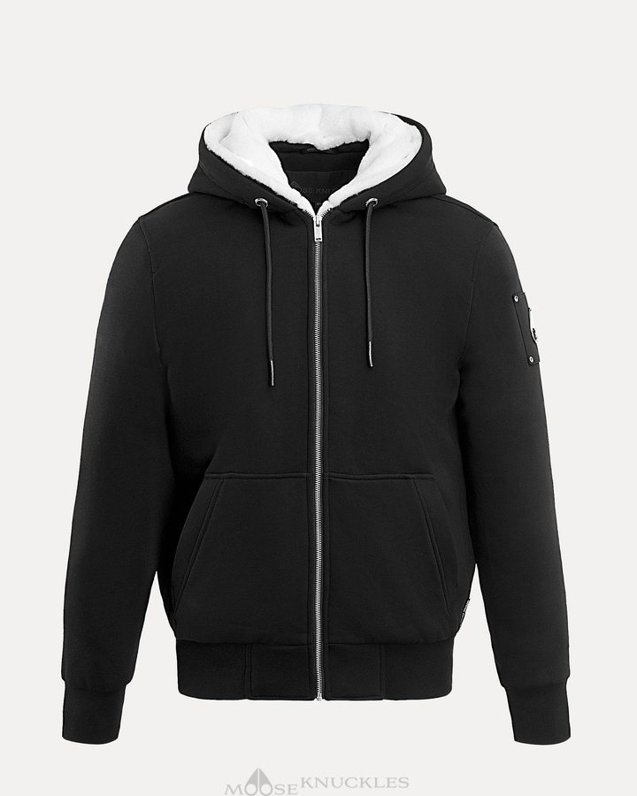 Sweats Moose Knuckles Classic Bunny Homme Noir Blanche | RABOM-8957