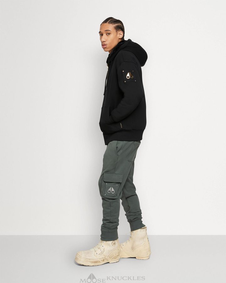 Sweats Moose Knuckles Linden Bunny Homme Noir Noir | JFUCA-0632