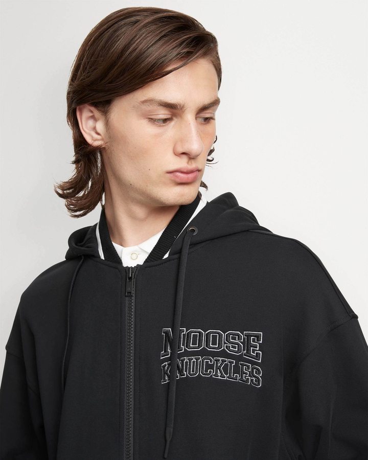 Sweats Moose Knuckles Moose Varsity Hoodie Homme Noir | SFMGA-4962