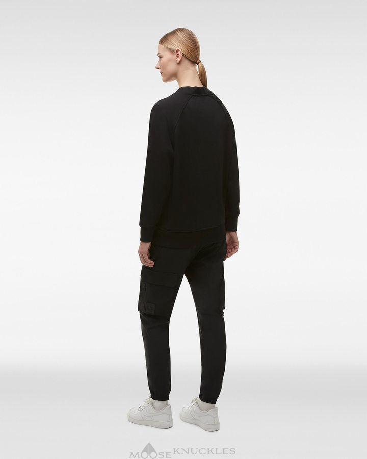 Sweats Moose Knuckles Oakwood Cardigan Femme Noir | KSVLA-1603