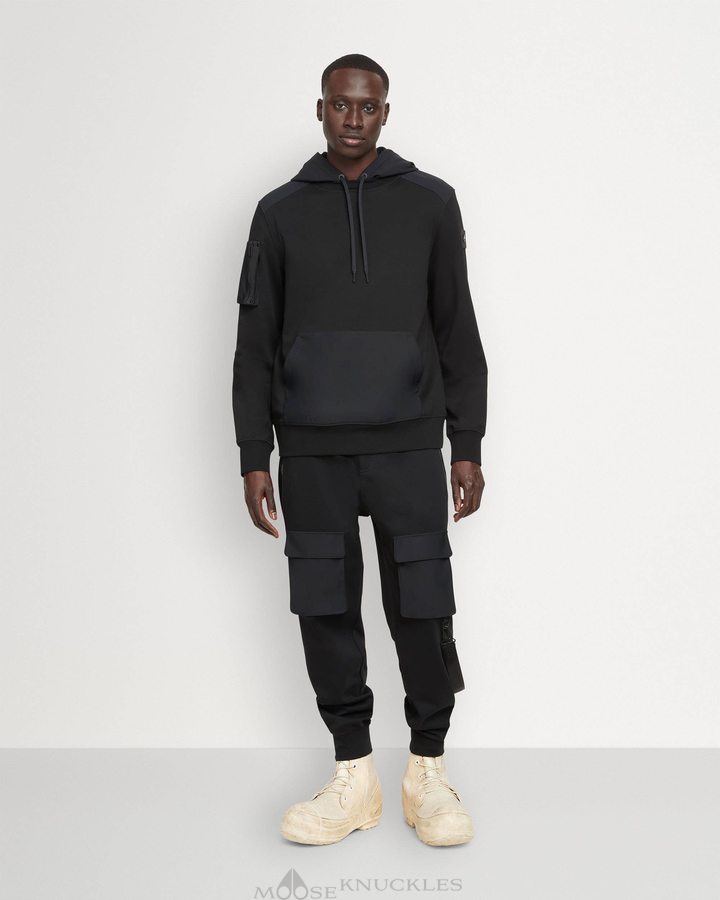 Sweats Moose Knuckles Perido Hoodie Homme Noir | REVGM-8502