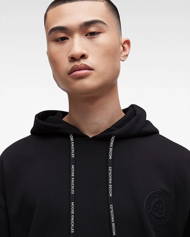 Sweats Moose Knuckles Surfer Hoodie Homme Noir | YPGJZ-5031