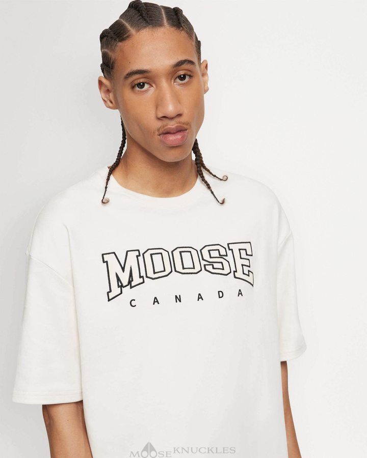 Tees Moose Knuckles Noble Tee Homme Plaster | LCNIQ-4603