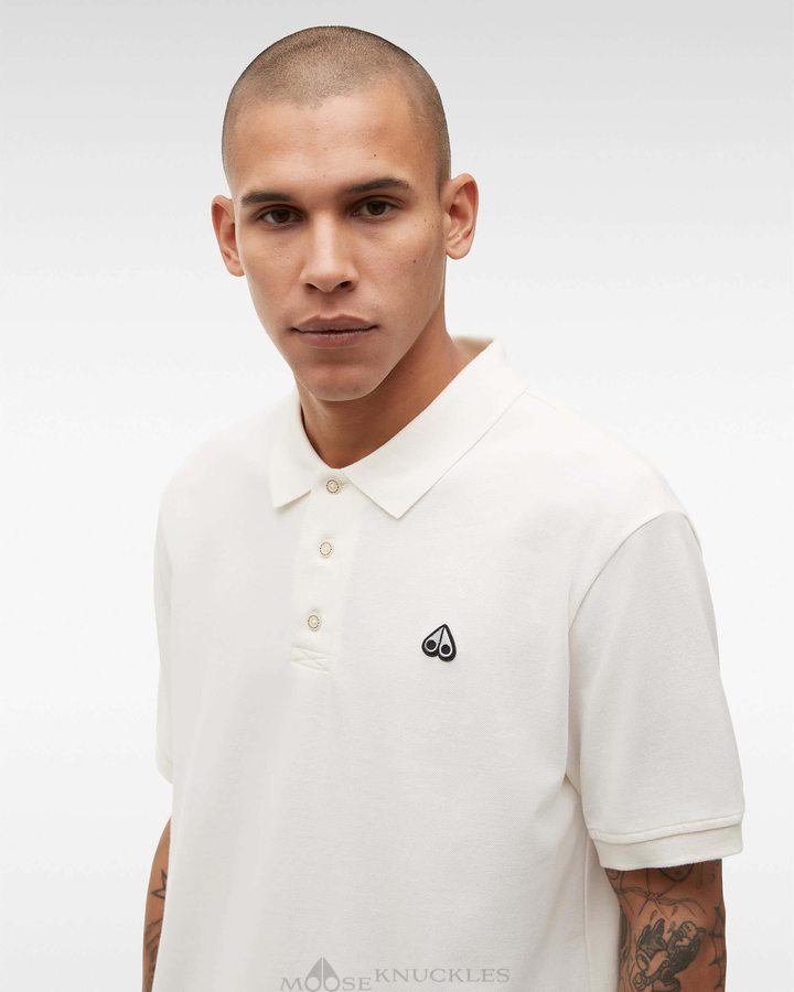 Tees Moose Knuckles Pique Polo Homme Plaster | XAOFD-2863