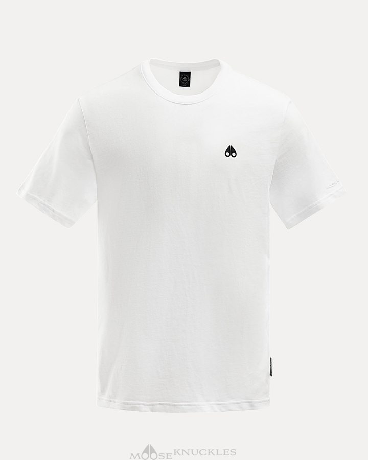 Tees Moose Knuckles Satellite Tee Homme Blanche | YDGBA-8273