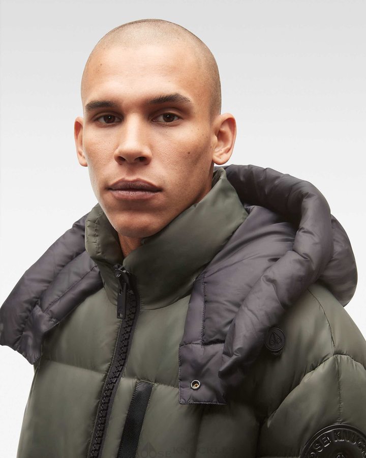 Veste Bombers Moose Knuckles 125th Street Bomber Homme Vert | YPWRD-3590