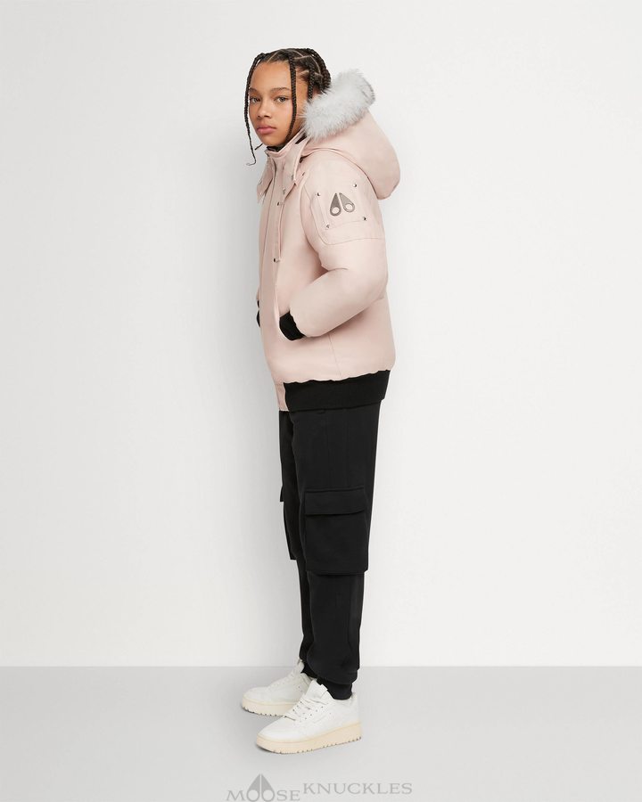 Veste Bombers Moose Knuckles Bomber Shearling Enfant Rose | FVHDN-6931