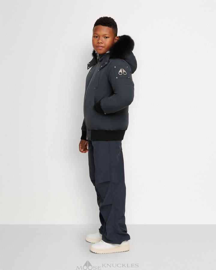 Veste Bombers Moose Knuckles Original Bomber Enfant Granite | ZQGHM-1834