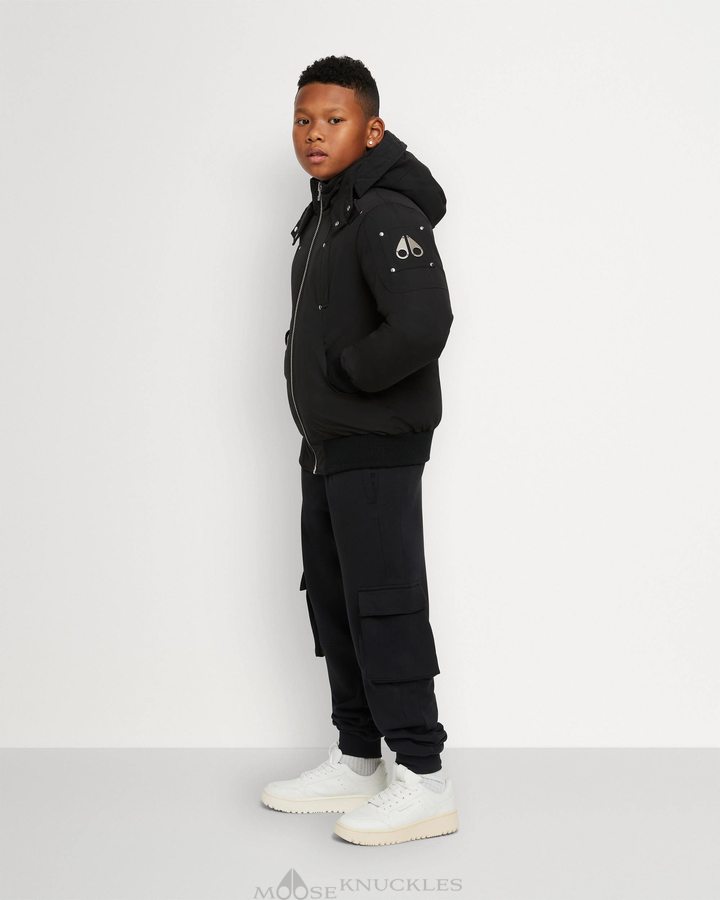 Veste Bombers Moose Knuckles Original Bomber Enfant Noir | WLVHD-5294