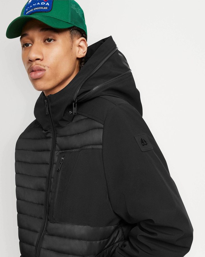 Veste Bombers Moose Knuckles Sherwood Bomber Homme Noir Noir | YCNLX-0816