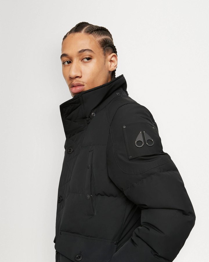 Vestes Moose Knuckles Onyx Round Island Jacket Shearling Homme Noir | SCDLJ-4290