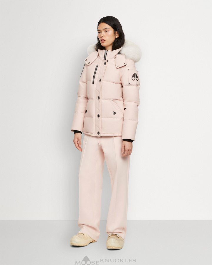 Vestes Moose Knuckles Original 3q Shearling Femme Rose | VZYDC-5479