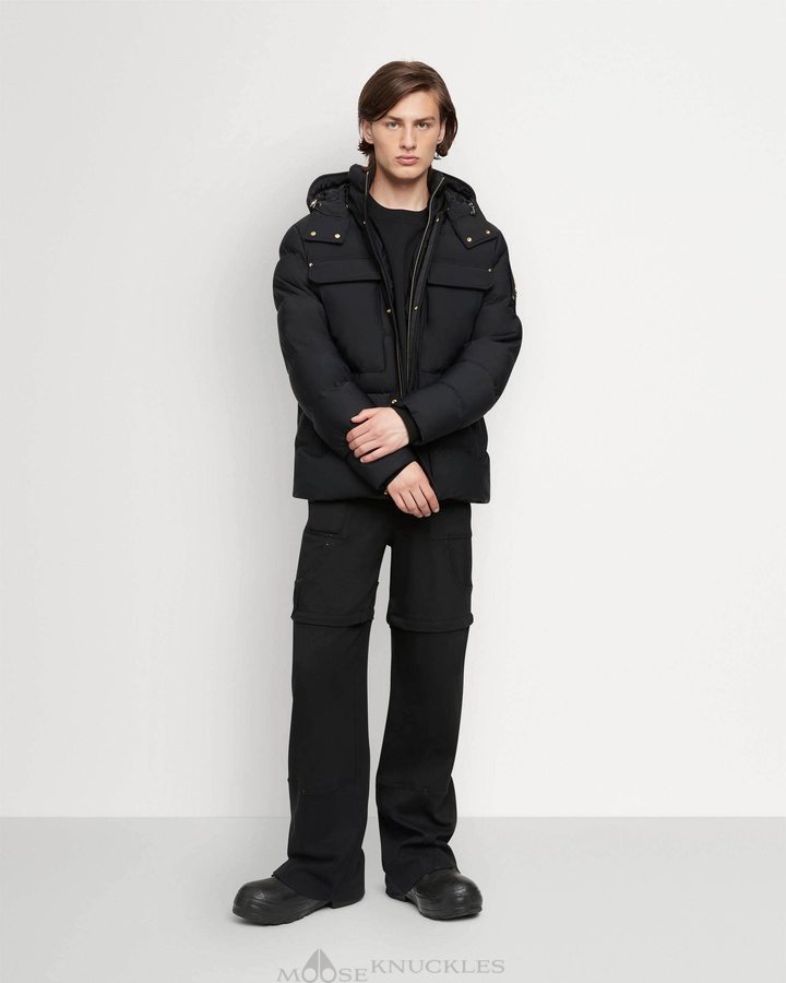 Vestes Moose Knuckles Skillman Jacket Homme Noir | ZVMXH-1724