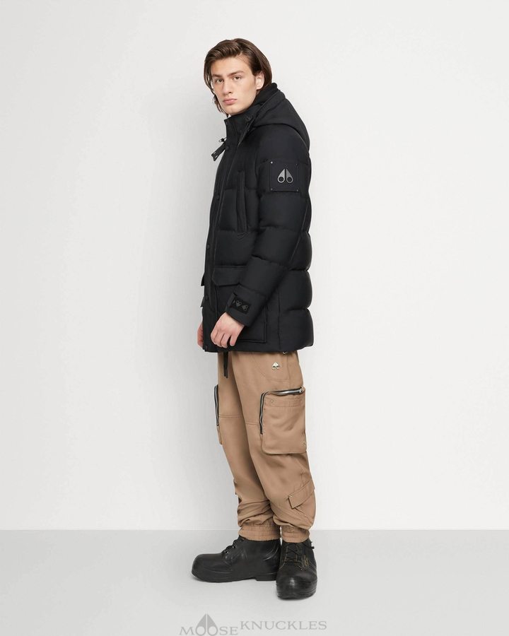 Vestes Moose Knuckles Valleyfield Jacket Homme Noir | ARSQH-3149