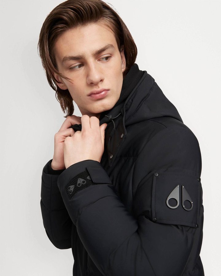 Vestes Moose Knuckles Valleyfield Jacket Homme Noir | ARSQH-3149