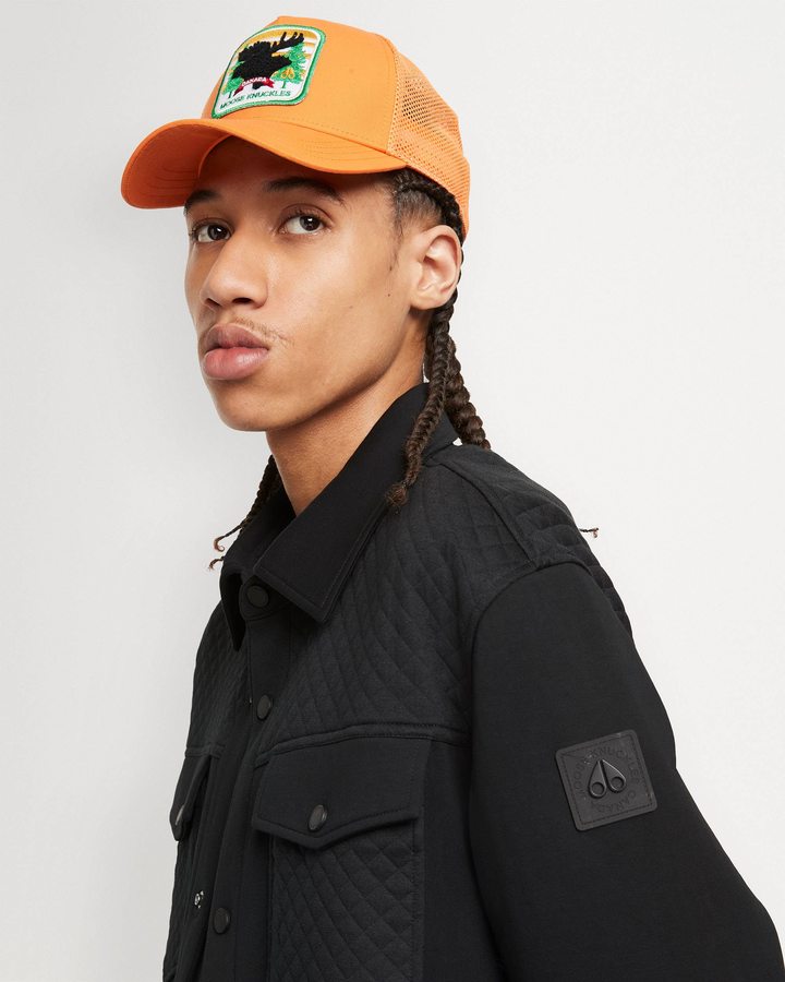 Vestes Moose Knuckles Woodland Trucker Homme Noir | AQCNM-7219