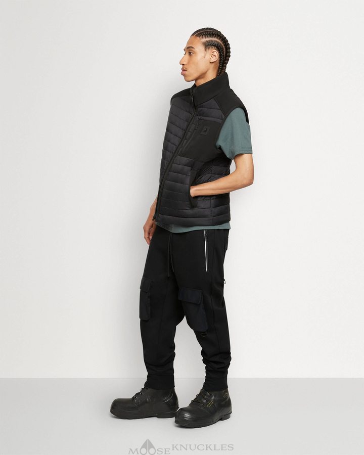 Vests Moose Knuckles Sherwood Vest Homme Noir Noir | OUSDP-9250